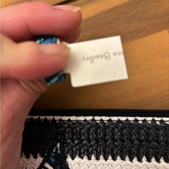 Vera Bradley Shore Enough Straw Wristlet Zip Clutch - Saliboat Design - NEW - Picture 6 of 6